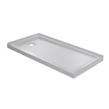Lagoon 60 in. x 76 in. Left Drain Alcove Shower Kit in Ash Grey and Silver Hardware - Super Arbor