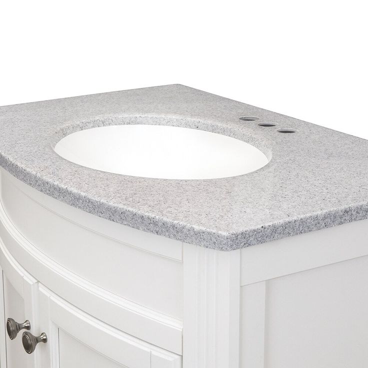 Style Selections Delyse 30-in White Single Sink Bathroom Vanity with Pepper Solid Surface Top