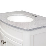 Style Selections Delyse 30-in White Single Sink Bathroom Vanity with Pepper Solid Surface Top