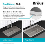 Standart PRO Drop-In Stainless Steel 18 in. 1-Hole Single Bowl Kitchen Sink - Super Arbor