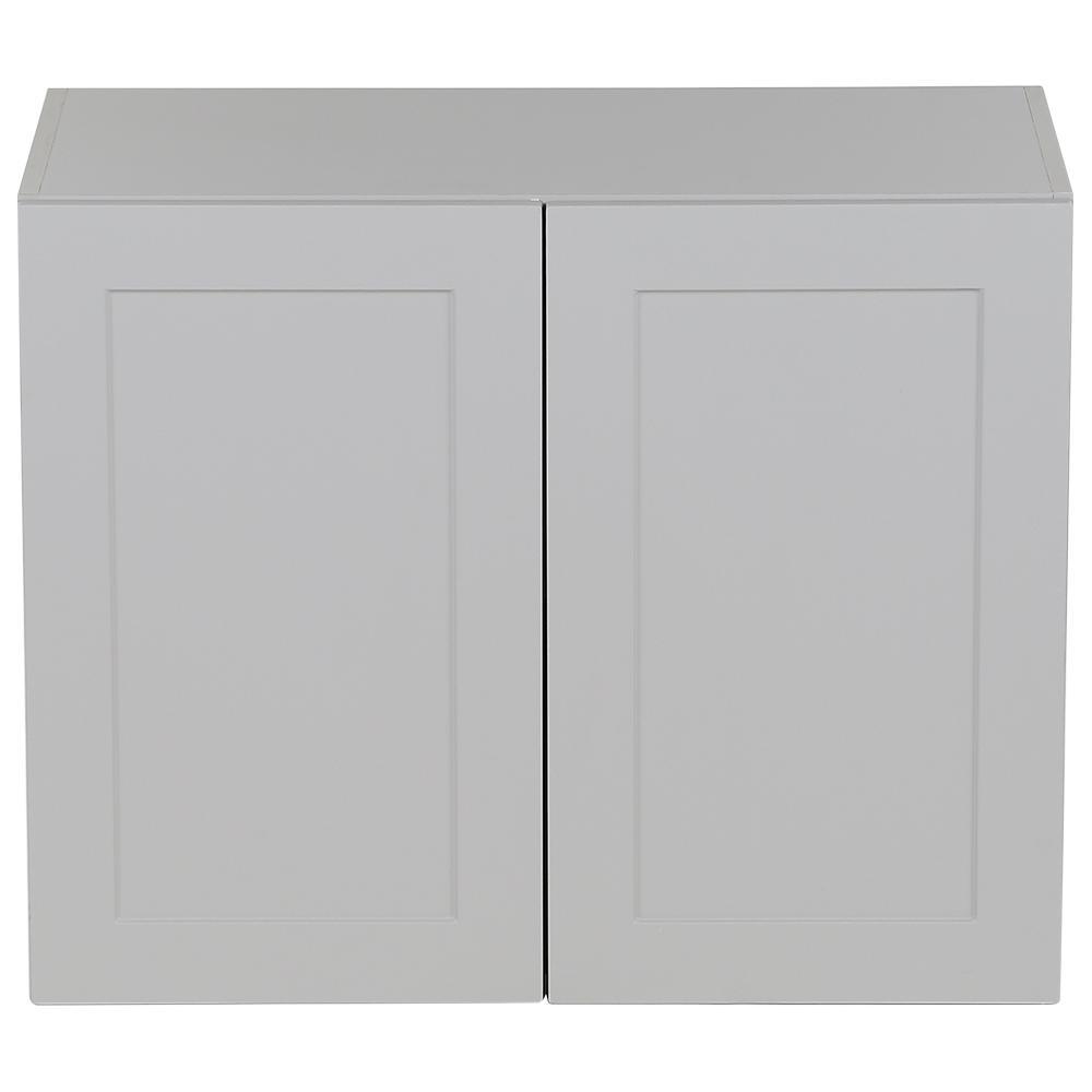 Cambridge Shaker Assembled 30x42x12.5 in. Wall Cabinet with 2 Soft Close Doors in White - Super Arbor