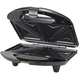 750 W Black Nonstick Compact Dual Sandwich Maker