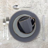 Tahitian Grand 16-Piece Casual Gray Stoneware Dinnerware Set (Service for 4)