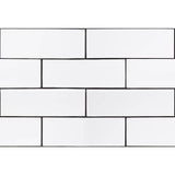 MSI City Bianco 4 in. x 12 in. Glossy Ceramic White Subway Tile (9.99 sq. ft./case)