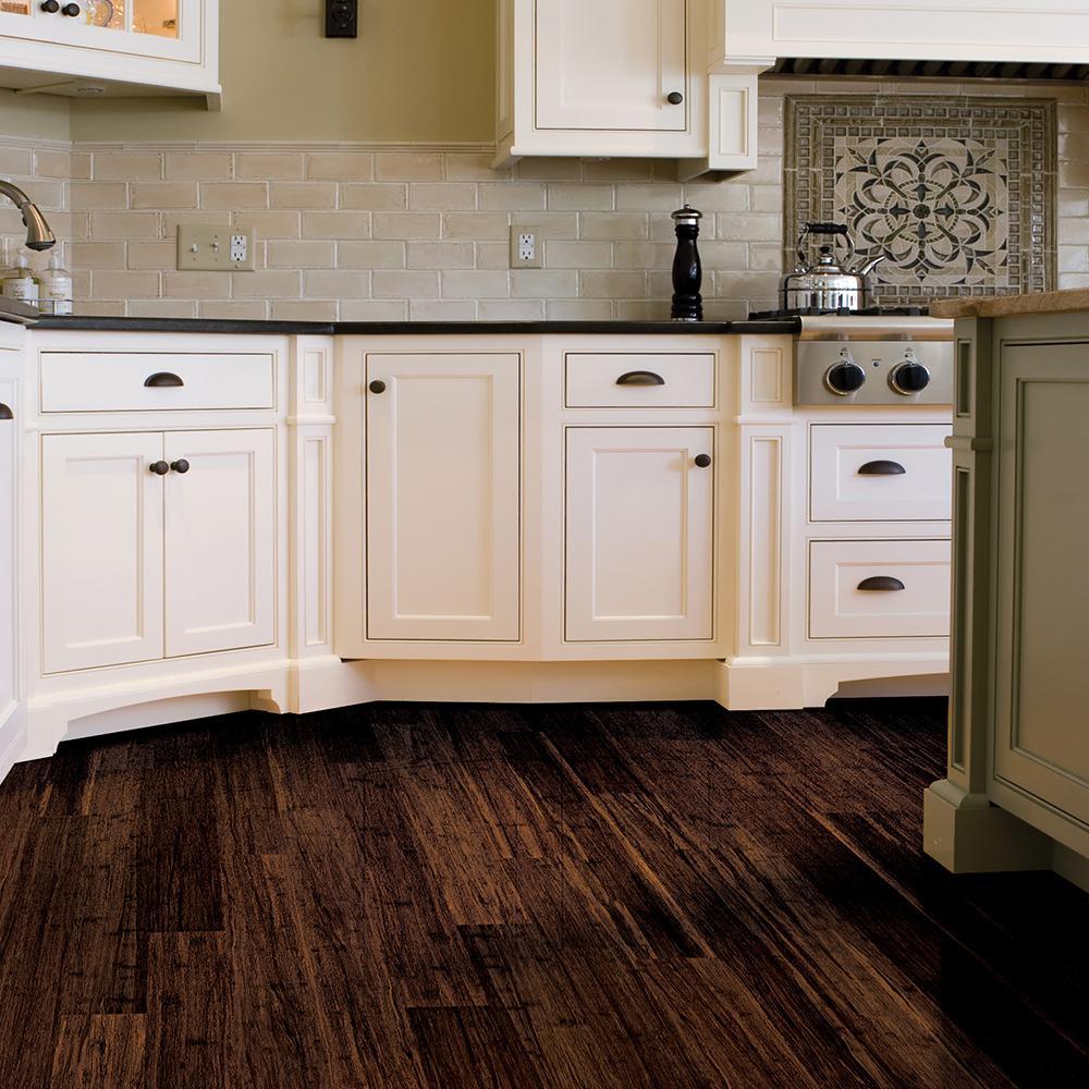 Home Legend Wire Brushed Strand Woven Tobacco 3/8 in.  x 3-7/8 in.  x 36-1/4 in. Length Solid Bamboo Flooring (23.41 sq. ft. /case) - Super Arbor