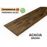Acacia 6 ft. L x 25 in. D x 1 in. T Butcher Block Countertop in Brown Oil Stain