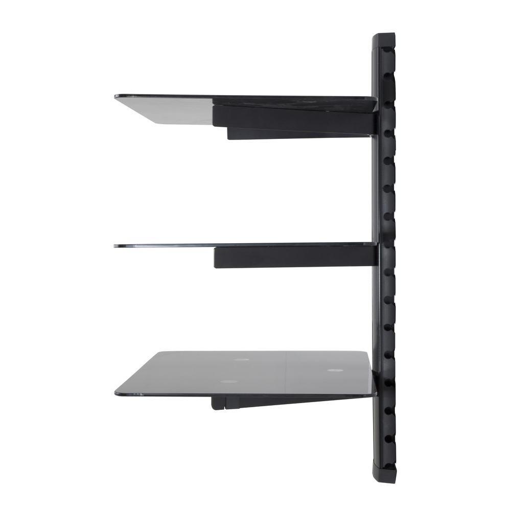 Wall Mounted AV Component Shelving Bracket, 3 Shelf - Super Arbor