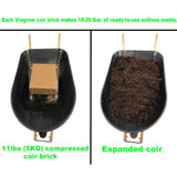 Viagrow 11 lb. (5KG) Coconut Coir Block of Soilless Media