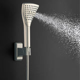 6-spray 8 in. High Pressure Dual Shower Head and Handheld Shower Head with Body spray in Brushed-Nickel