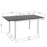 Bari Dark 29.5 in. Wood Extendable Folding Dining Table - Super Arbor