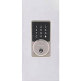 Defiant Square Satin Nickel Smart Wi-Fi Deadbolt Powered By Hubspace