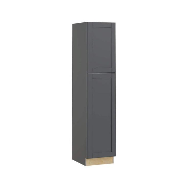 Home Decorators Collection Washington 18 in. W x 24 in. D x 84 in. H Assembled Plywood Pantry Kitchen Cabinet in Valiant Onyx with Soft Close LH