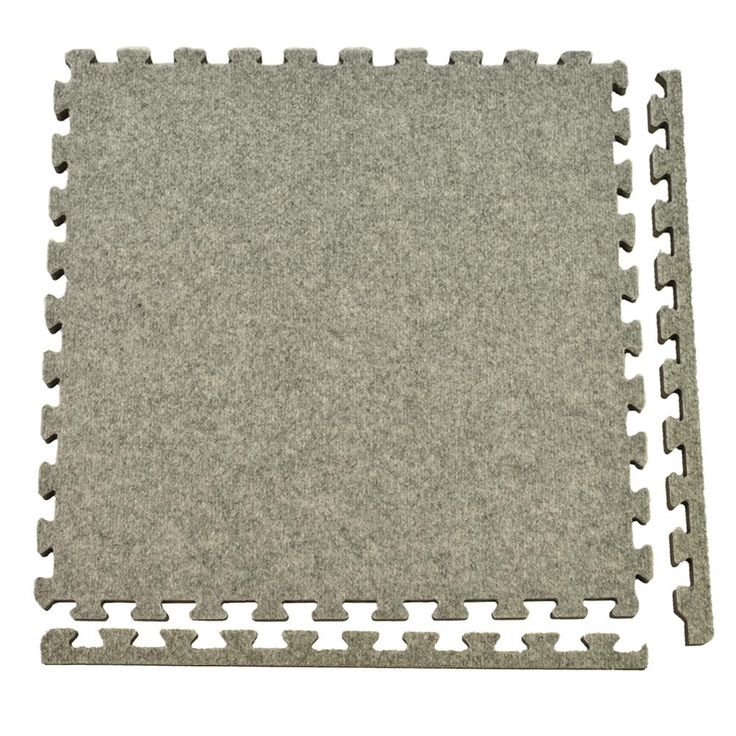 Greatmats Royal Carpet Charcoal Velour Plush 2 ft. x 2 ft. x 5/8 in. Interlocking Carpet Tile 96.875 sq. ft. (25 Tiles/Case)