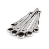 6-Piece Extra Long Flex-Head Ratchet Box End Wrench Set (8-19 mm) - Super Arbor