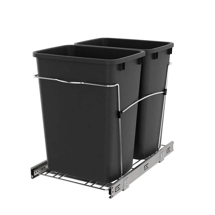 Rev-A-Shelf 35-Quart Plastic Pull Out Trash Can