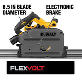 FLEXVOLT 60-Volt MAX Lithium-Ion Cordless Brushless 6-1/2 in. Track Saw Kit with Battery 2Ah, Charger and Case - Super Arbor