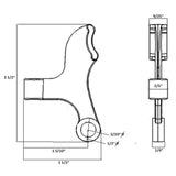 Oil Rubbed Bronze Hinge Pin Door Stop for Hollow Core Doors Value Pack (5 per Pack)