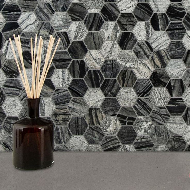 MSI Henley Hexagon 12 in. x 12 in. x 10 mm Textured Marble Mesh-Mounted Mosaic Tile (10 sq. ft. / case)