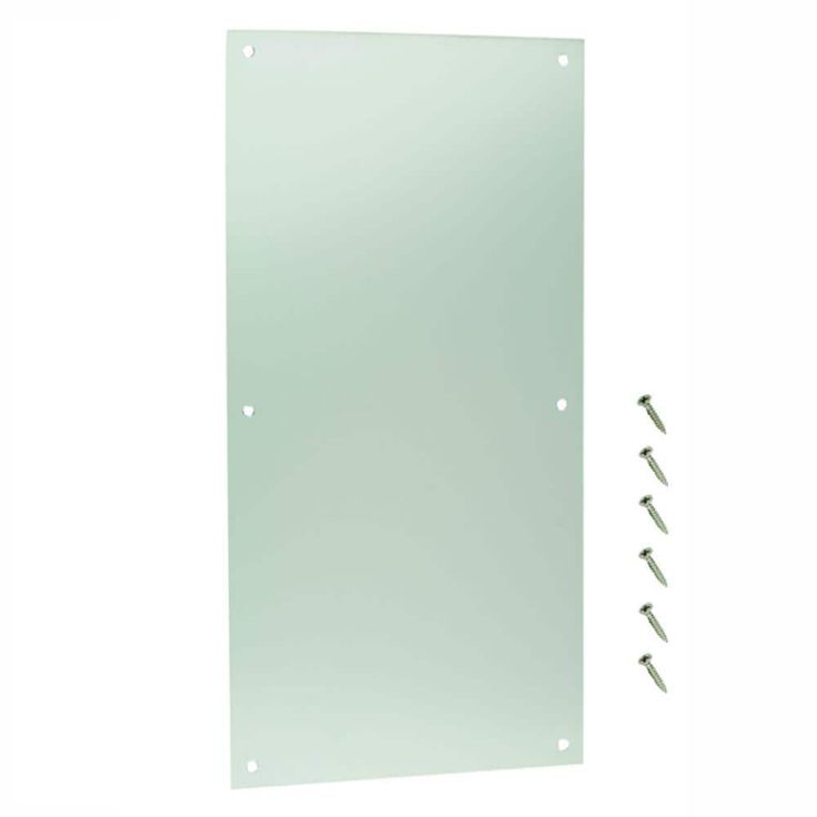 8 in. x 16 in. Satin Aluminum Push Plate