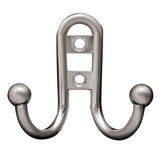 2-7/10 in. Satin Nickel Ball End Double Wall Hook (4-Pack)