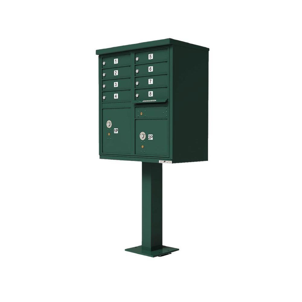 16-Mailboxes 1-Outgoing Mail Compartment 2-Parcel Lockers Pedestal Mount Cluster Box Unit - Super Arbor