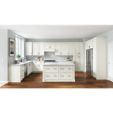 allen + roth Aveley 18-in W x 84-in H x 24-in D Linen Maple Door Pantry Semi-Custom Cabinet
