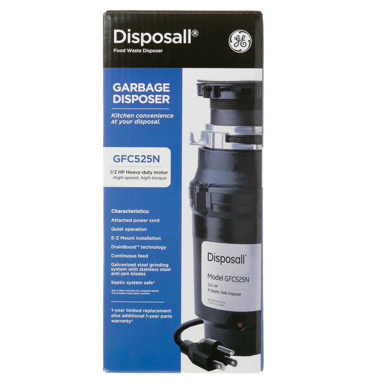GE 1/2-HP Continuous Feed Garbage Disposal