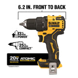 ATOMIC 20-Volt MAX Li-Ion Brushless Cordless 1/2 in. Drill Driver Kit w/Bonus Cordless 4-1/2 in. Circular Saw(Tool-Only)