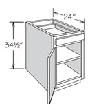 allen + roth Aveley 18-in W x 34.5-in H x 24-in D Linen Maple Door and Drawer Base Semi-Custom Cabinet