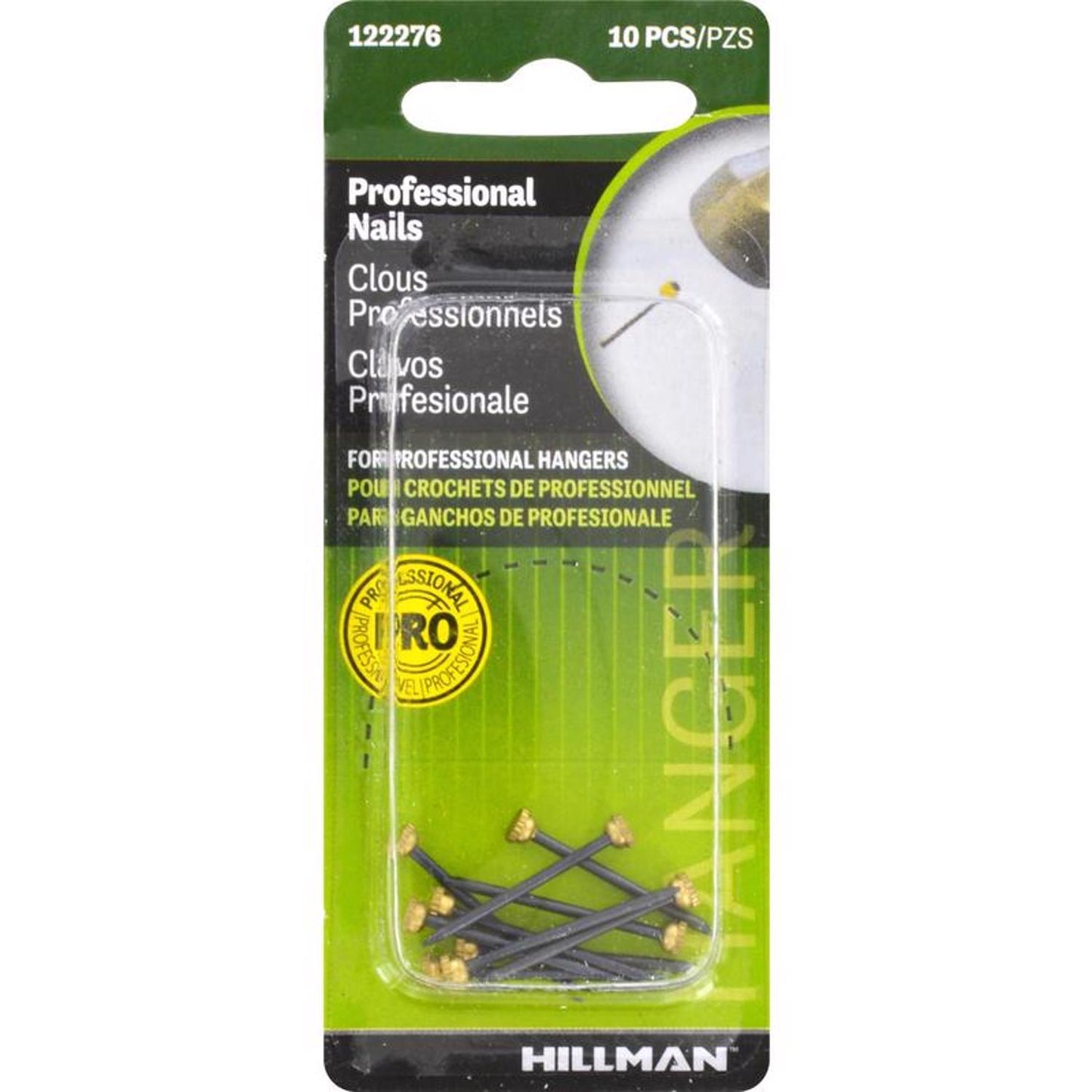 Hillman AnchorWire Steel-Plated Classic Picture Hanging Nails, 10-Pack