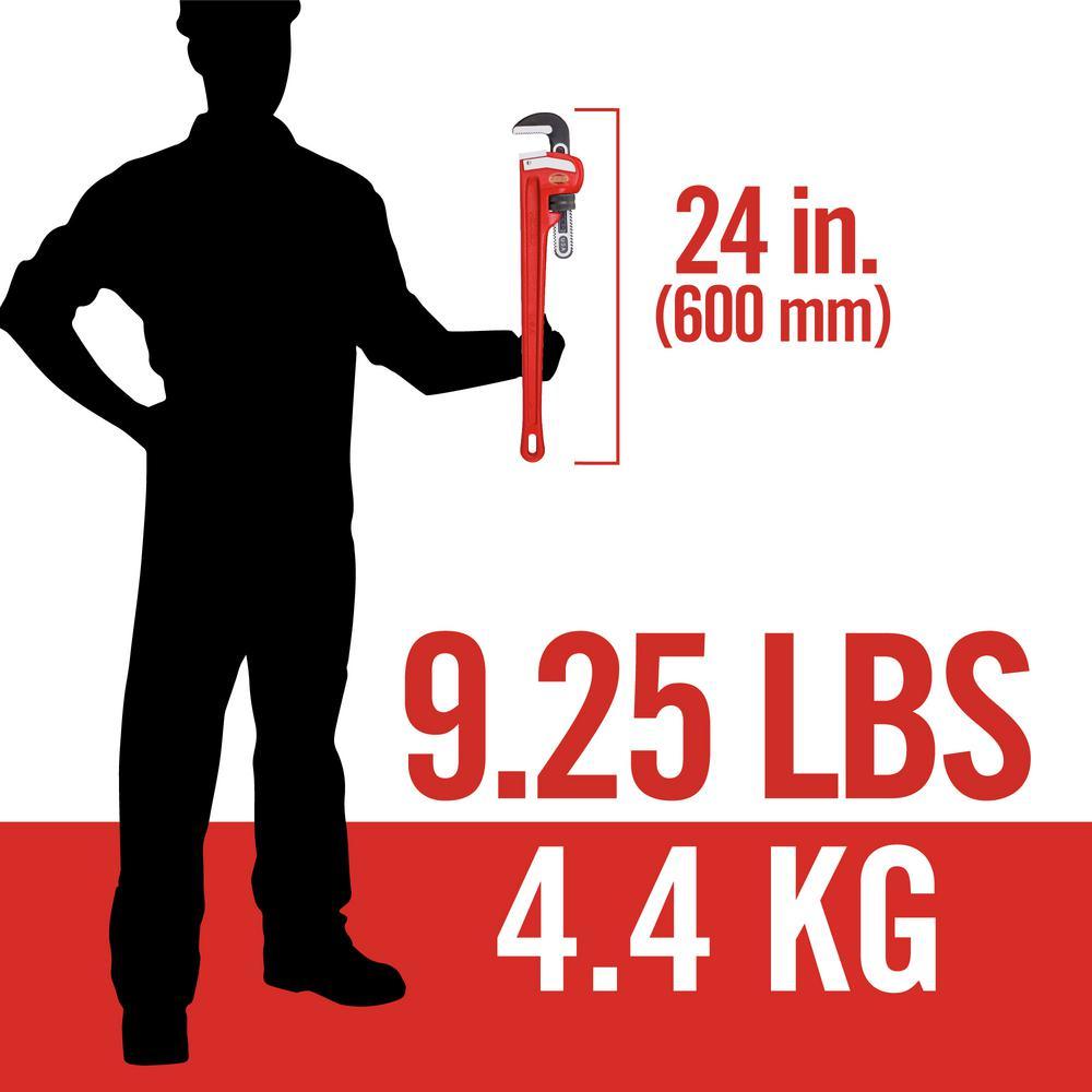 24 in. Heavy-Duty Straight Pipe Wrench - Super Arbor