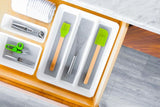 Style Selections 14.98-in x 12.09-in Plastic Cutlery Insert Drawer Organizer