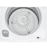 GE 4.5 cu. ft. High-Efficiency White Top Load Washing Machine with Stainless Steel Basket, GTW465ASNWW