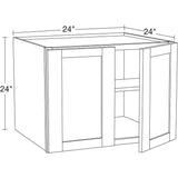 Home Decorators Collection Washington Veiled Gray Plywood Shaker Assembled Wall Kitchen Cabinet Soft Close 24 W in. 24 D in. 24 in. H