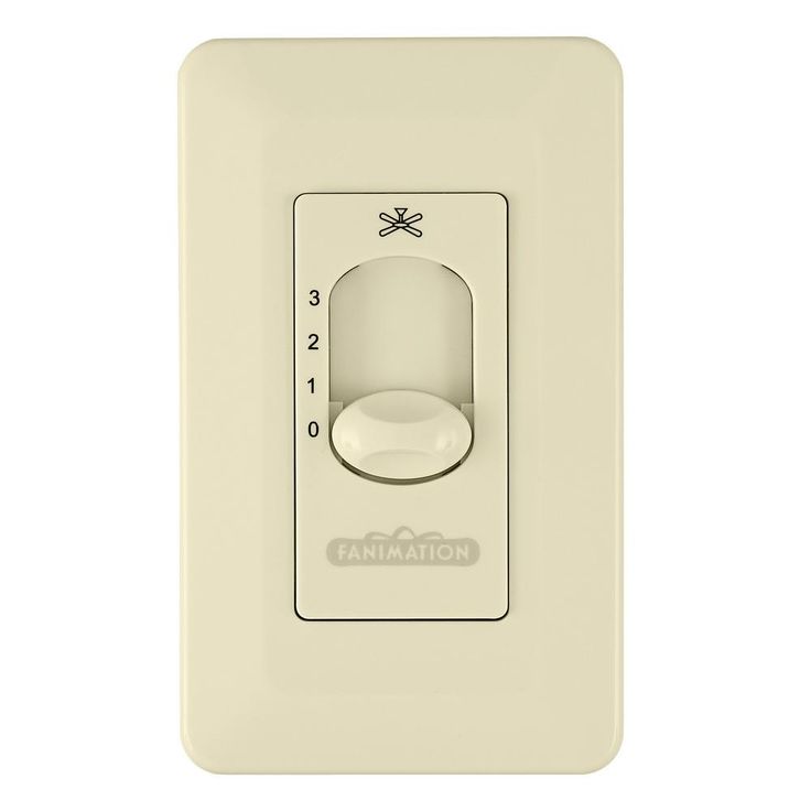 3-Speed Wall Control Non-Reversing Switch, Light Almond