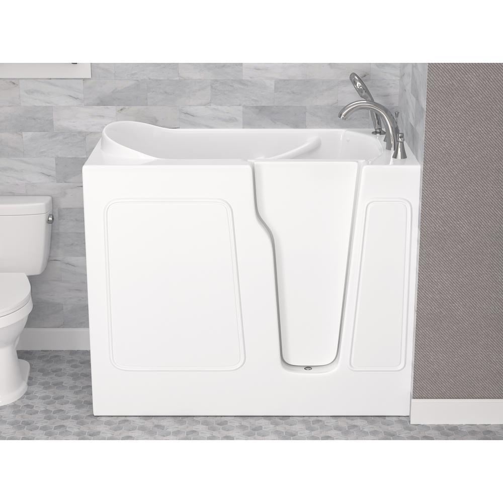 HD Series 26 in. x 46 in. Right Drain Quick Fill Walk-In Soaking Bathtub in White - Super Arbor