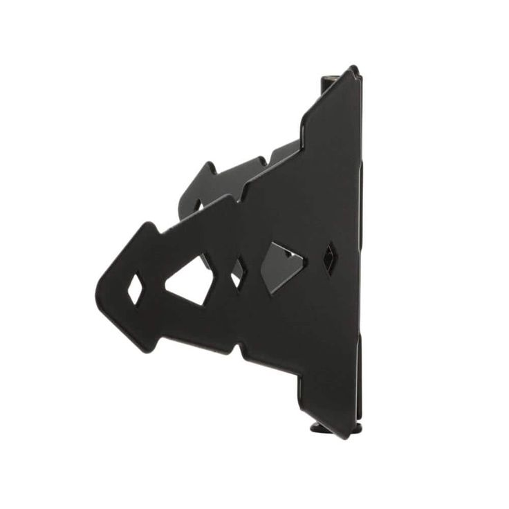 Everbilt 8 in. x 5-1/2 in. Black Decorative Strap Hinge (2-Pack)