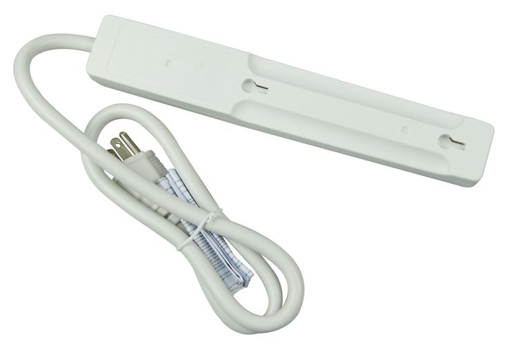 Hyper Tough 2 Pack 6-Outlet Surge Protector with 2.5 ft Cords 500-Joule, White