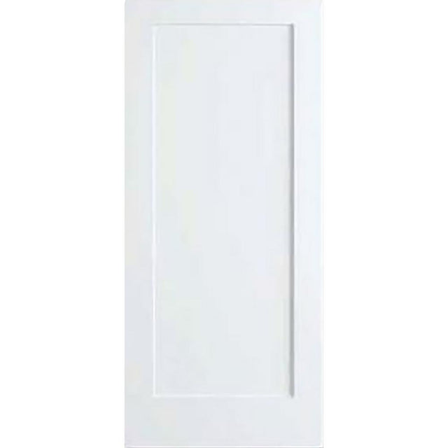 24 in. x 80 in. White 1-Panel Shaker Solid Core Wood Interior Door Slab