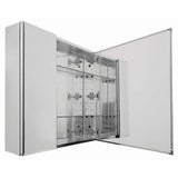 30 in. W x 26 in. H Recessed or Surface-Mount Bi-View Bathroom Medicine Cabinet with Beveled Mirror Door - Super Arbor
