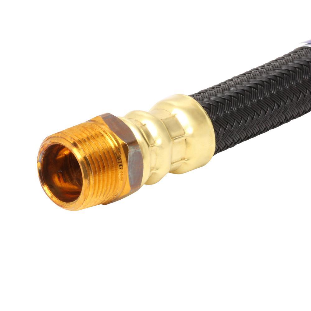 3/4 in. MIP x 3/4 in. FIP x 24 in. Polymer Braided Water Heater Connector (0.57 in. I.D.) - Super Arbor
