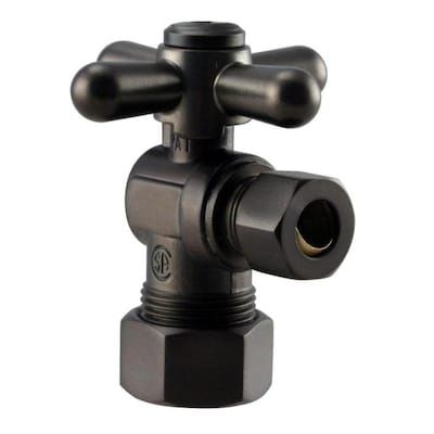 WESTBRASS Brass 1/2-in Compression x 3/8-in Compression Quarter Turn Angle Valve