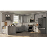 Shaker Assembled 28.5x34.5x16.5 in. Lazy Susan Corner Base Kitchen Cabinet in Dove Gray