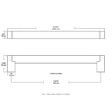 Stratford Bar 7-9/16 in. (192 mm) Matte Black Cabinet Pull - Super Arbor