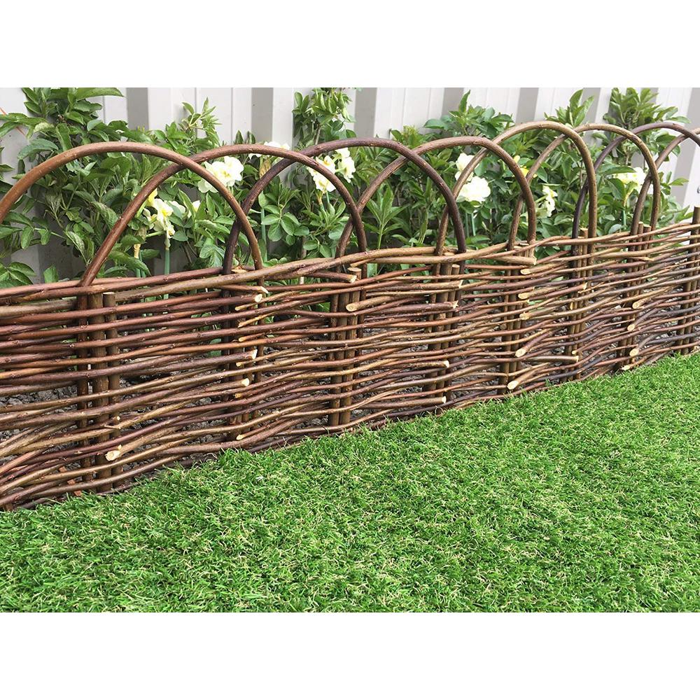 MGP 4 ft. Woven Willow Edging with Arc Top - Super Arbor
