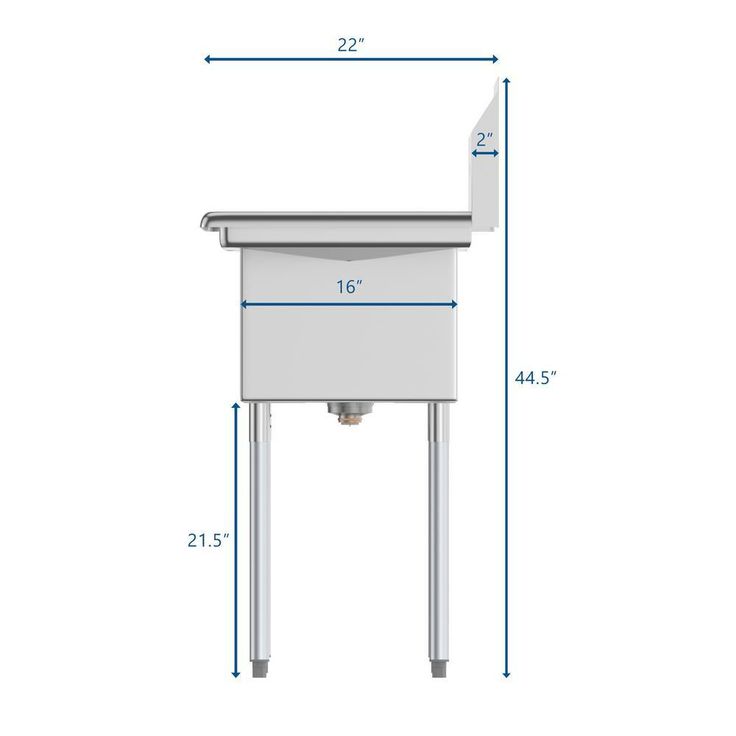 Freestanding Stainless Steel 51 in. 2-Hole Triple Bowl Commercial Kitchen Sink Left Drainboard
