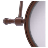 Allied Brass Retro Dot 7-in x 8-in Antique Copper Double-Sided Magnifying Wall-Mounted Vanity Mirror