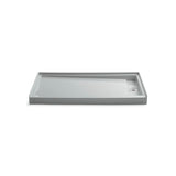 Groove 60 in. x 32 in. Single Threshold Shower Base with Right-Hand Drain in White - Super Arbor