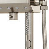 4-Spray Wall Mounted 12 in. Dual Shower Head and Handheld Shower Head in Brushed Nickel - Super Arbor