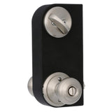 Satin Nickel Single Cylinder Deadbolt with Georgian Entry Door Knob Combo Pack - Super Arbor